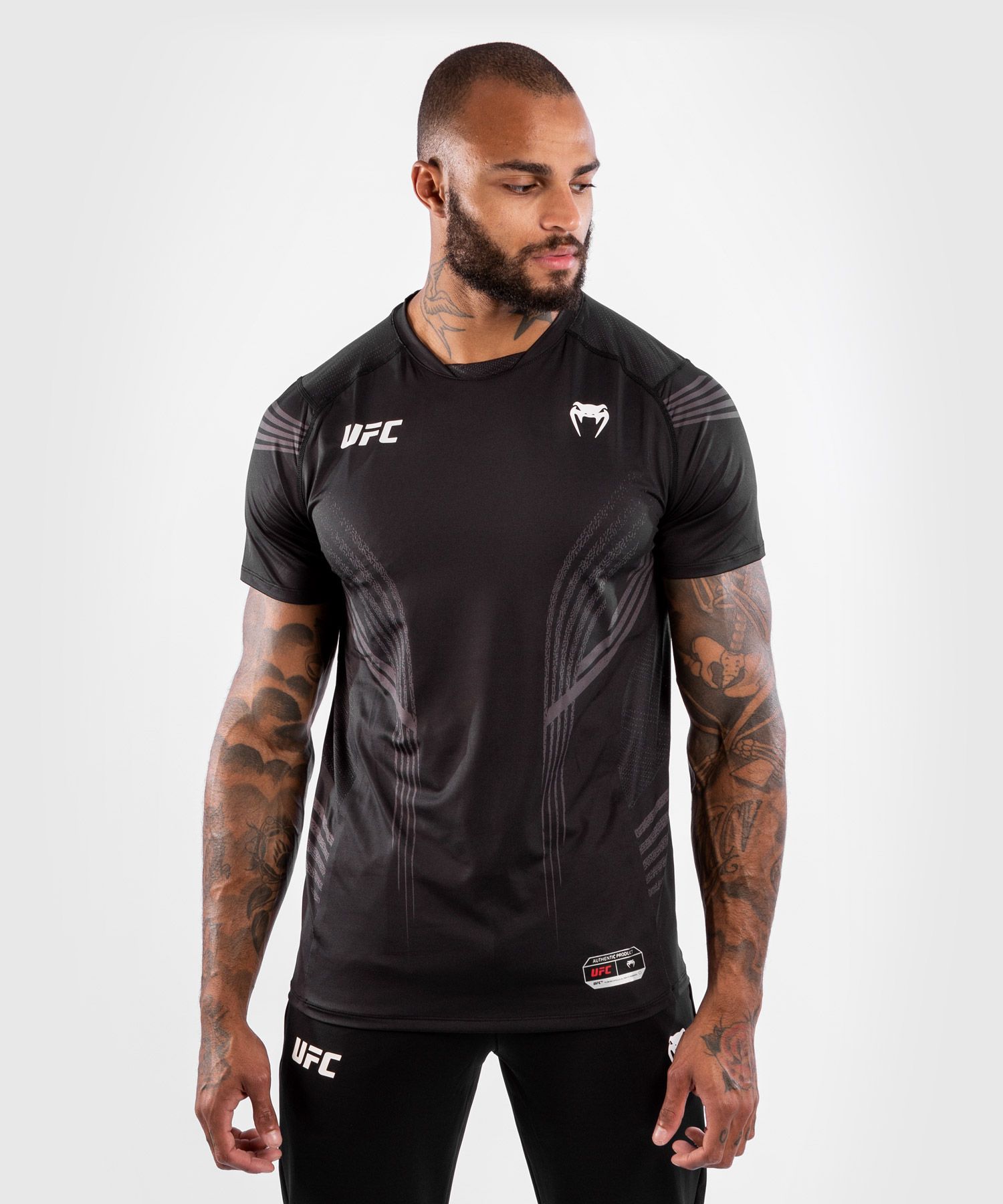 UFC Venum AUTHENTIC FIGHT NIGHT Dry Tech póló, Fekete/Fehér
