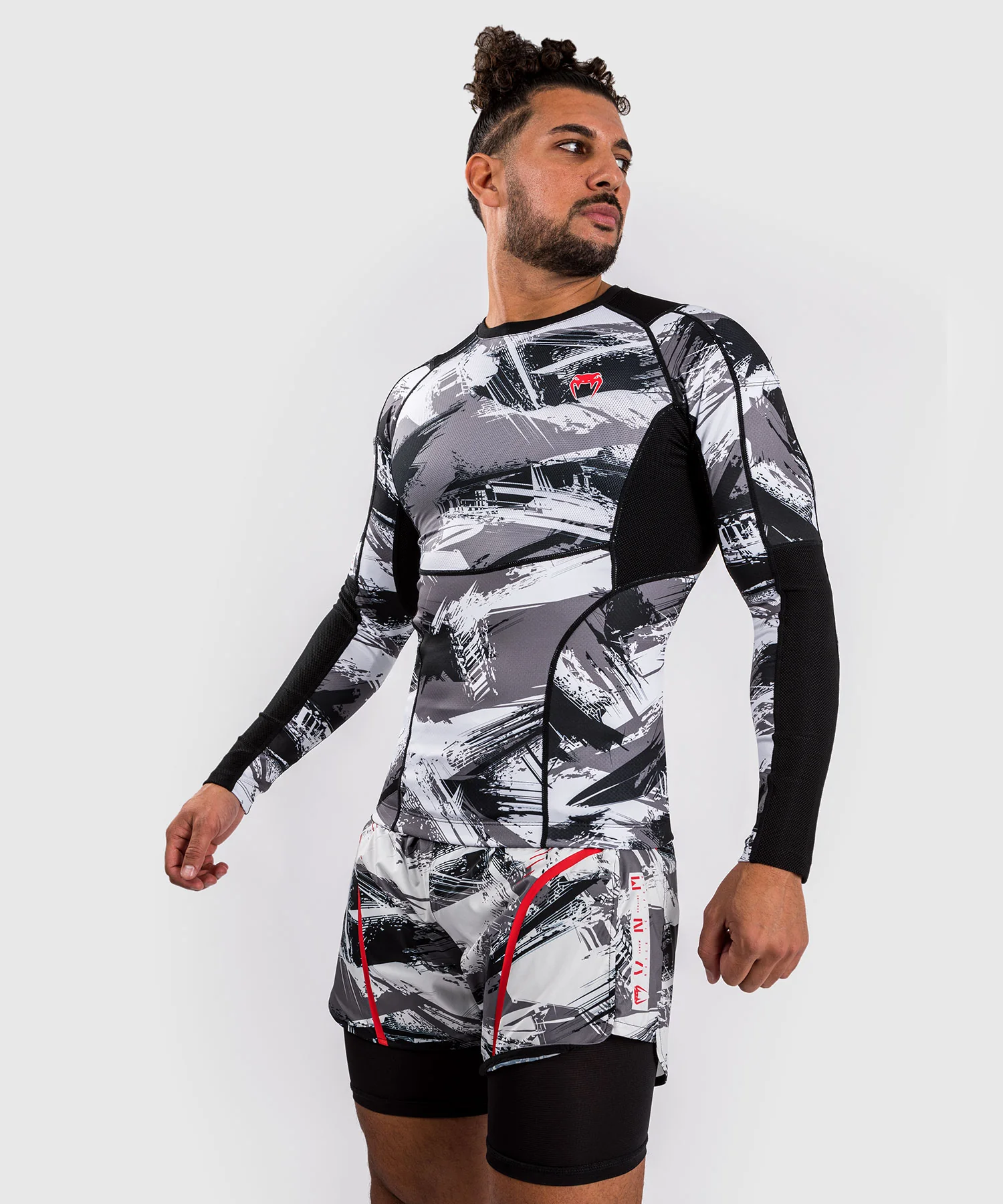 VENUM ELECTRON 3.0 Rashguard, Hosszú ujjú, Fekete/Fehér