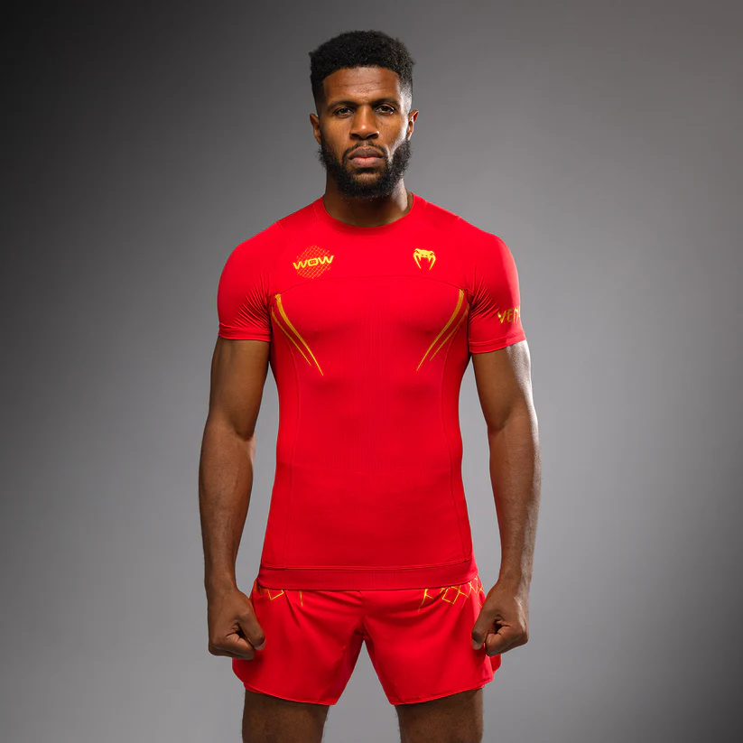 VENUM WOW FC Rashguard, Rövid ujjú, Piros/Arany