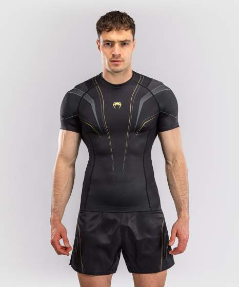 VENUM STREAMLINE Rashguard, Rövid ujjú, Fekete/Arany