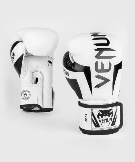 VENUM ELITE Boxkesztyű, Fehér/Fekete
