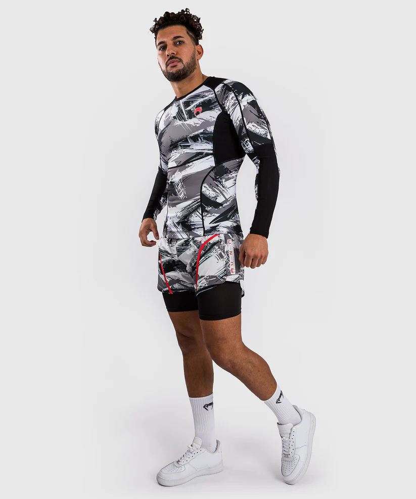 VENUM ELECTRON 3.0 Rashguard, Hosszú ujjú, Fekete/Fehér