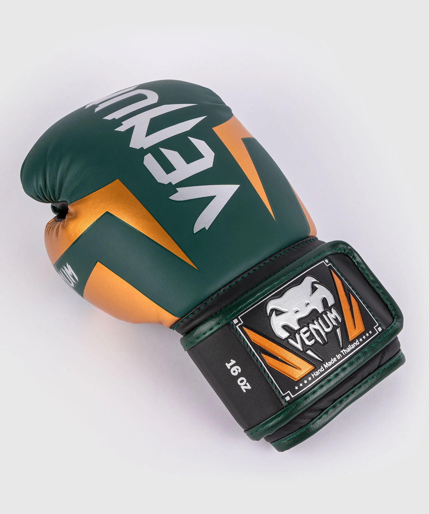 VENUM ELITE Boxkesztyű, Zöld/Bronz/Ezüst