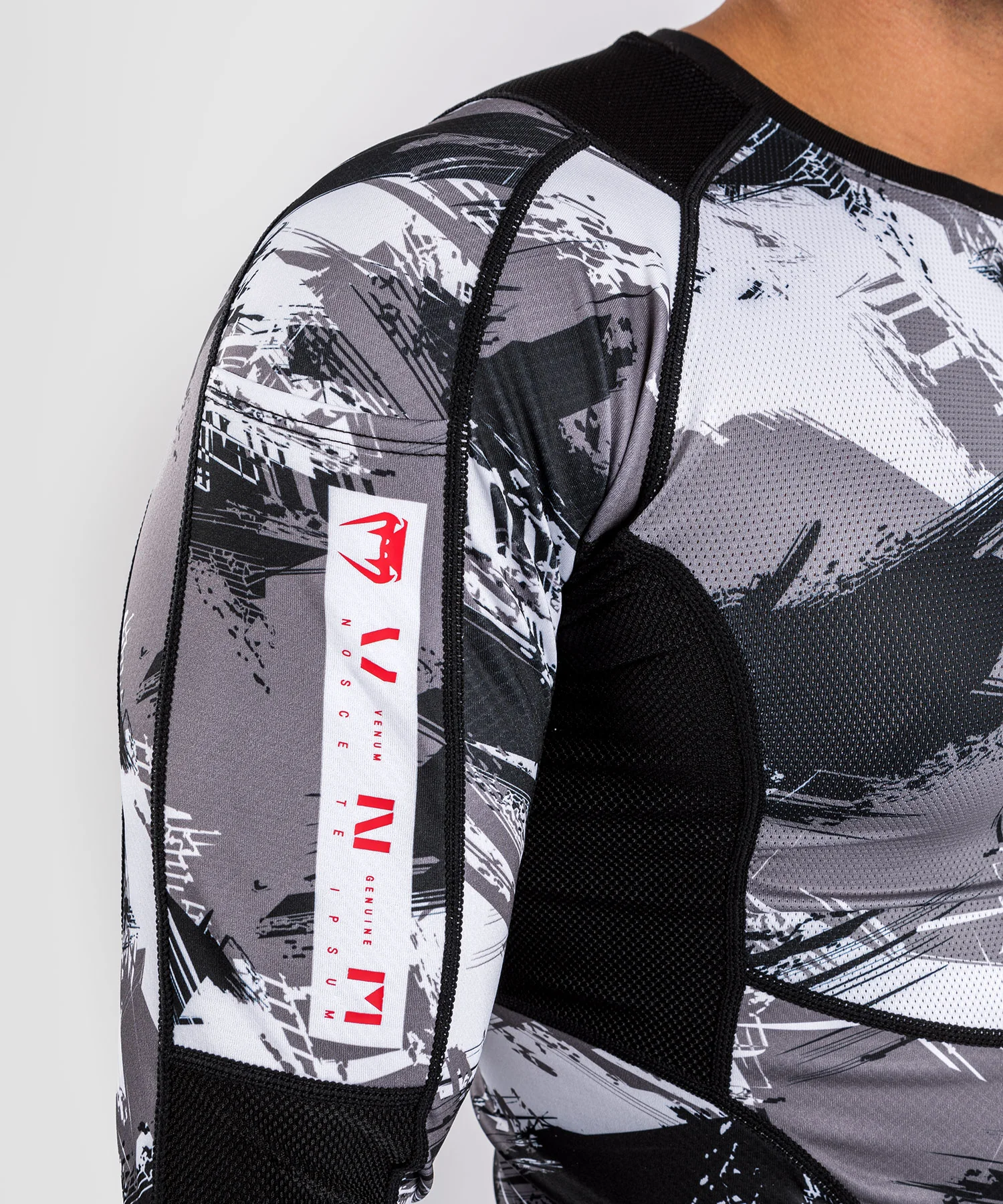VENUM ELECTRON 3.0 Rashguard, Hosszú ujjú, Fekete/Fehér