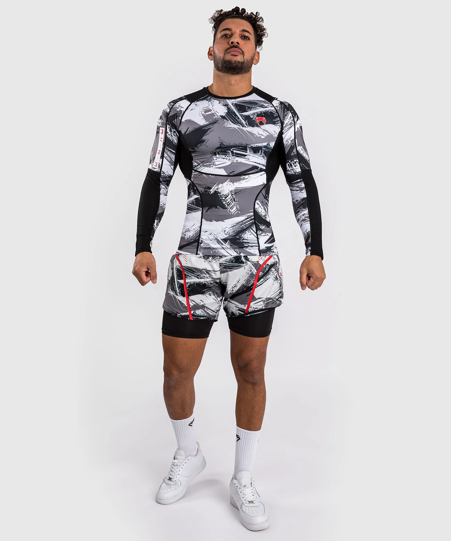 VENUM ELECTRON 3.0 Rashguard, Hosszú ujjú, Fekete/Fehér